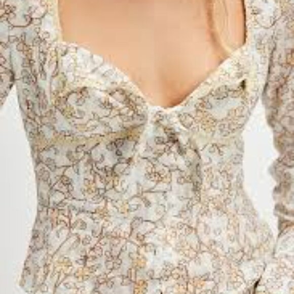 Free People Tops - Free People Call Me Baby Long-Sleeve Blouse NWT *